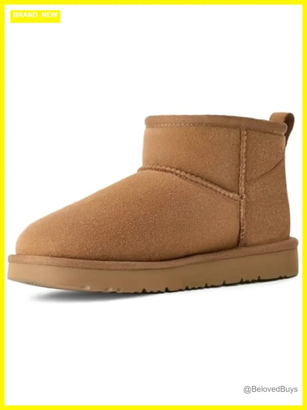 Genuine Suede Ankle Snow Boots with Cozy Fur Lining